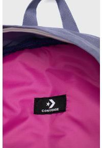 Converse plecak kolor fioletowy duży z nadrukiem. Kolor: fioletowy. Wzór: nadruk #2