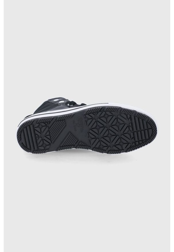 Converse - Trampki skórzane. Nosek buta: okrągły. Zapięcie: sznurówki. Kolor: czarny. Materiał: skóra