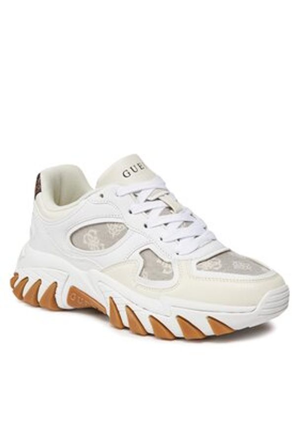 Guess Sneakersy Norina FLJNOR FAL12 Beżowy. Kolor: beżowy. Materiał: skóra