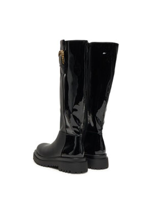 Versace Jeans Couture Kozaki 79VA3S65 Czarny. Kolor: czarny. Materiał: skóra