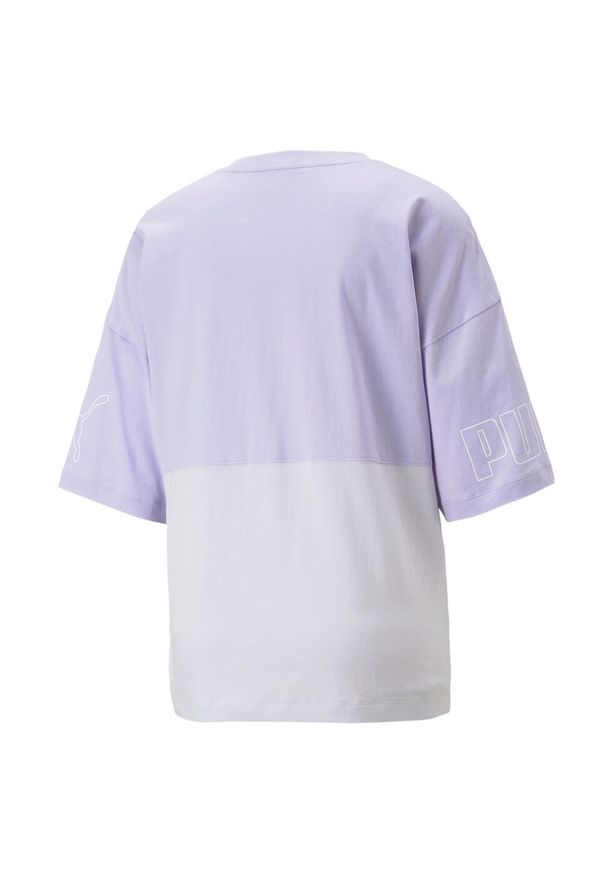 Koszulka Sportowa Damska Puma Power Colorblock. Kolor: fioletowy