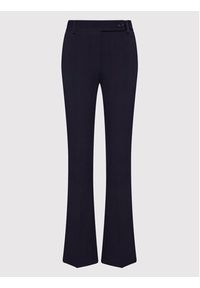 Victoria Victoria Beckham Spodnie materiałowe 1322WTR003869A Granatowy Regular Fit. Kolor: niebieski. Materiał: materiał, wiskoza #5