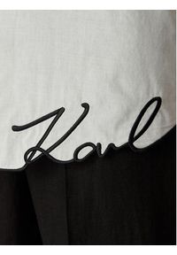 Karl Lagerfeld - KARL LAGERFELD Koszula B2W46034 Kremowy Oversize. Typ kołnierza: dekolt w karo. Kolor: kremowy. Materiał: bawełna #5