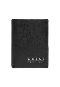 Guess Duży Portfel Męski SMMETL LEA65 Czarny. Kolor: czarny. Materiał: skóra