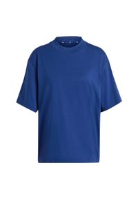 Adidas - Koszulka Essentials Contemporary Logo Boyfriend. Kolor: niebieski. Sport: fitness