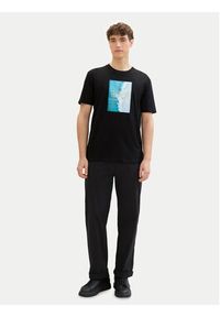 Tom Tailor Denim T-Shirt 1042045 Czarny Regular Fit. Kolor: czarny. Materiał: bawełna #4
