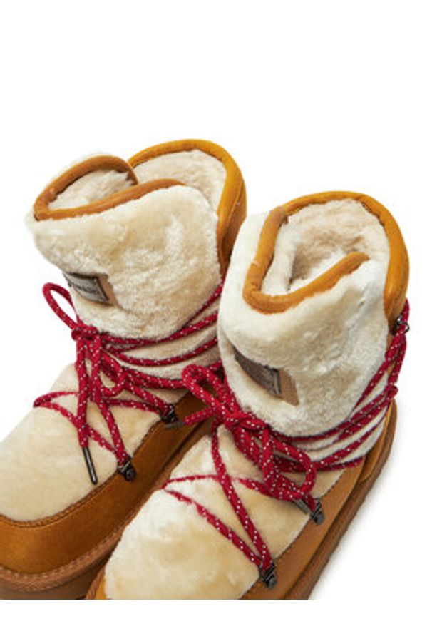 D.Franklin Śniegowce Nordic Trk Fur DFSH370005 Żółty. Kolor: żółty. Materiał: materiał