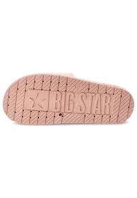 Big-Star - Różowe Klapki Big Star Modne Buty Na Lato. Okazja: na spacer, na plażę. Kolor: różowy. Materiał: syntetyk, materiał. Sezon: lato #5