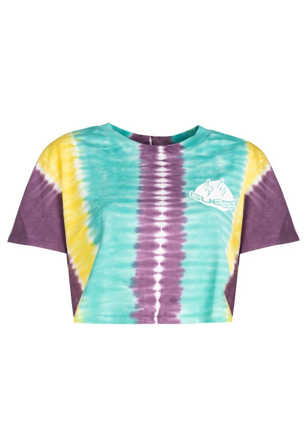 Guess T-Shirt "Tie-Dye" | W0FI1BR9XF0 | Kobieta | Wielokolorowy. Kolor: wielokolorowy. Materiał: bawełna. Wzór: aplikacja, nadruk, kolorowy