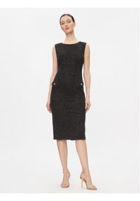 Rinascimento Sukienka koktajlowa CFC0116876003 Czarny Slim Fit. Kolor: czarny. Materiał: syntetyk. Styl: wizytowy