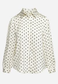 Renee - Jasnobeżowa Koszula w Kropki z Długimi Rękawami i Kołnierzykiem Alisate. Okazja: na co dzień. Kolor: beżowy. Długość rękawa: długi rękaw. Długość: długie. Wzór: kropki. Styl: elegancki, klasyczny, casual #5