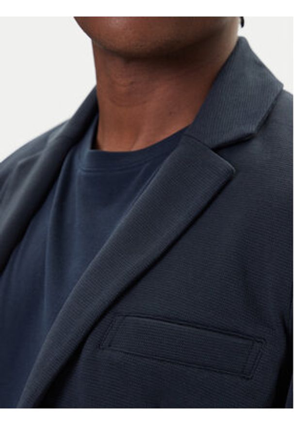 Marc O'Polo Marynarka 528 4051 57036 Granatowy Slim Fit. Typ kołnierza: polo. Kolor: niebieski. Materiał: bawełna