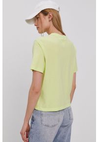 Tommy Jeans T-shirt kolor zielony. Okazja: na co dzień. Kolor: zielony. Materiał: bawełna. Wzór: nadruk. Styl: casual #2