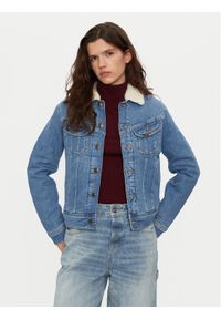 Lee Kurtka przejściowa Rider 112355437 Niebieski Regular Fit. Kolor: niebieski. Materiał: jeans, bawełna