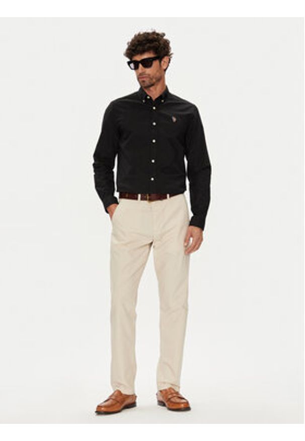 U.S. Polo Assn. Koszula MUP3247 Czarny Slim Fit. Typ kołnierza: polo. Kolor: czarny. Materiał: bawełna
