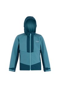 Regatta - Kurtka Softshellowa Dziecięca Wodoodporność Haydenbury. Kolor: niebieski, turkusowy, wielokolorowy #1