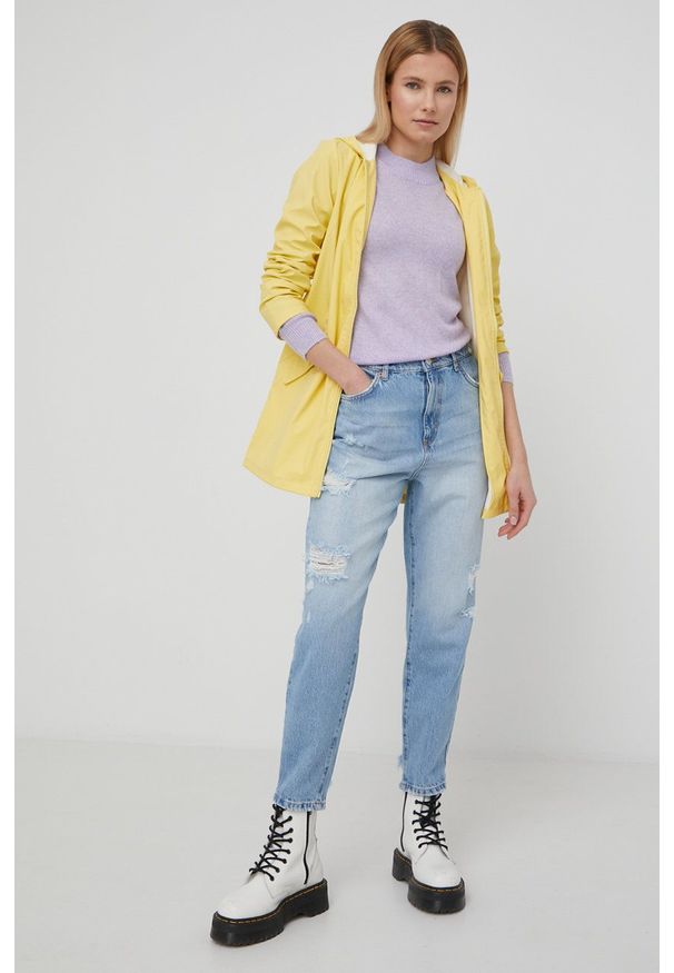only - Only jeansy Janet damskie high waist. Stan: podwyższony. Kolor: niebieski