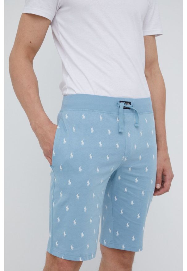 Polo Ralph Lauren szorty piżamowe 714830280008 męskie wzorzysta. Kolor: niebieski