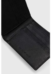 Emporio Armani portfel męski kolor czarny. Kolor: czarny. Materiał: materiał. Wzór: gładki #2