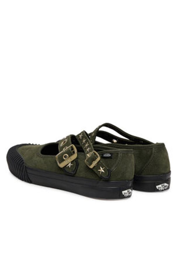 Vans Półbuty Mary Jane Straps VN000D9AOLV1 Zielony. Kolor: zielony. Materiał: skóra, zamsz