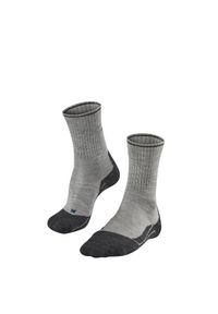 Skarpetki damskie Falke TK2 Wool Silk. Kolor: szary. Sport: turystyka piesza