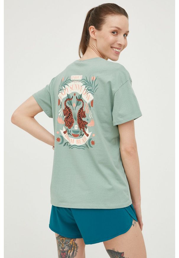 Protest t-shirt bawełniany kolor zielony. Kolor: zielony. Materiał: bawełna. Długość rękawa: krótki rękaw. Długość: krótkie