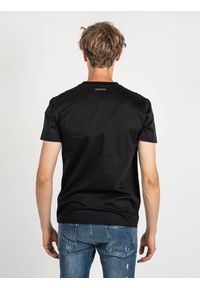 Les Hommes T-shirt | LLT202-717P | Round Neck T-Shirt | Mężczyzna | Czarny. Okazja: na co dzień. Kolor: czarny. Materiał: bawełna. Wzór: nadruk. Styl: casual #7