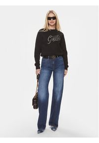 Guess Bluza Cn Stones Logo W4RQ14 KB681 Czarny Relaxed Fit. Kolor: czarny. Materiał: syntetyk, bawełna