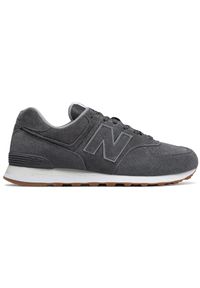 Buty New Balance ML574EPC - szare. Kolor: szary. Materiał: skóra, zamsz, guma. Szerokość cholewki: normalna. Model: New Balance 574