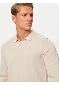 Jack & Jones - Jack&Jones Sweter Fred 12258582 Beżowy Regular Fit. Kolor: beżowy. Materiał: bawełna