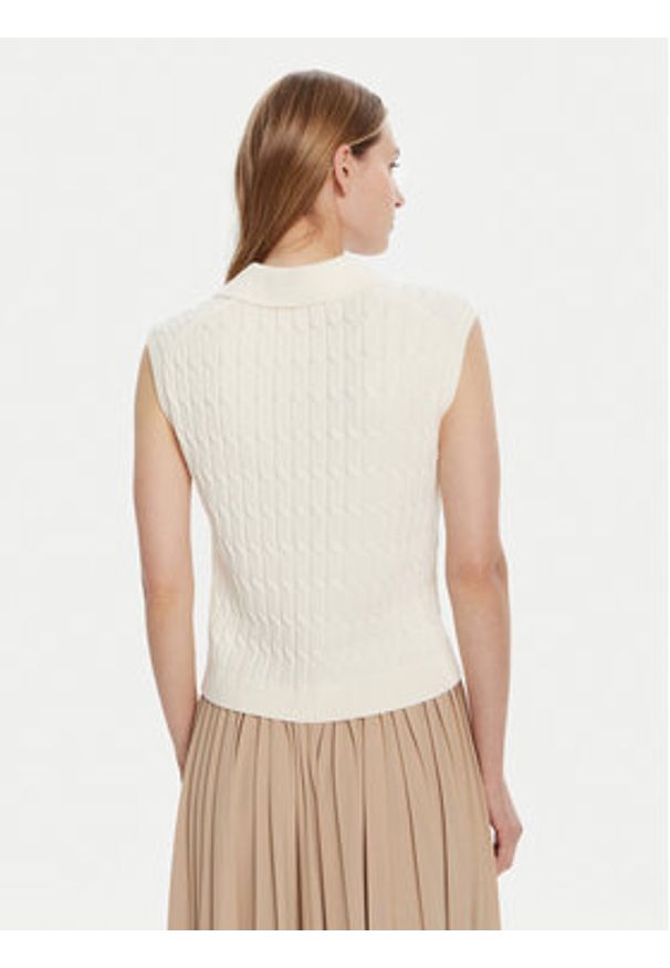 TOMMY HILFIGER - Tommy Hilfiger Sweter WW0WW45655 Écru Regular Fit. Materiał: bawełna