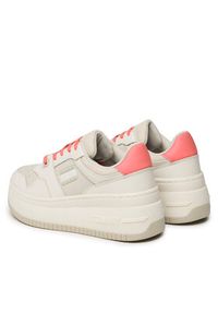 Tommy Jeans Sneakersy Tjw Retro Basket Flatform Mix EN0EN02208 Beżowy. Kolor: beżowy. Materiał: skóra