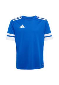 Adidas - Koszulka Squadra 25 Kids. Kolor: biały, wielokolorowy, niebieski. Materiał: materiał