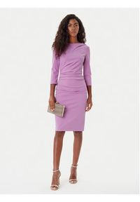 Rinascimento Sukienka koktajlowa CFC0126154003 Różowy Slim Fit. Kolor: różowy. Materiał: syntetyk. Styl: wizytowy