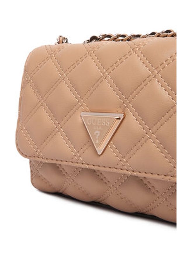 Guess Torebka Giully II Mini HWQG96 73740 Beżowy. Kolor: beżowy. Materiał: skórzane