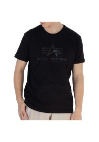 Koszulka Alpha Industries Basic Carbon 100501CB515 - czarna. Kolor: czarny. Materiał: bawełna. Długość rękawa: krótki rękaw. Długość: krótkie