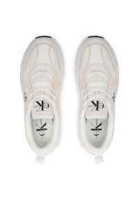Calvin Klein Jeans Sneakersy Retro Tennis Oversized Mesh YM0YM00636 Écru. Materiał: zamsz, skóra