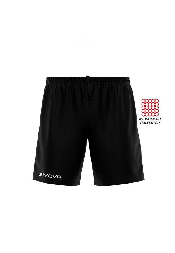 Spodenki piłkarskie dla dorosłych Givova One czarne. Kolor: czarny. Materiał: poliester. Sport: piłka nożna