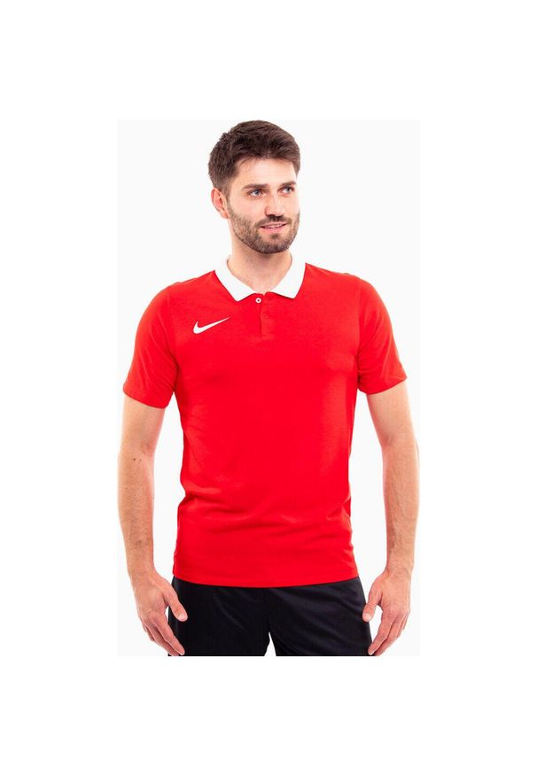 Koszulka sportowa męska Nike Dri-FIT Park 20 Polo. Typ kołnierza: polo. Kolor: czerwony. Technologia: Dri-Fit (Nike)