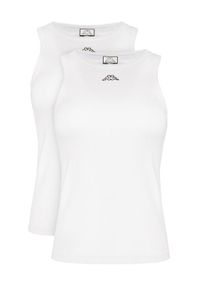 Kappa Komplet 2 topów Logo Benny 322565W Biały Regular Fit. Kolor: biały. Materiał: bawełna