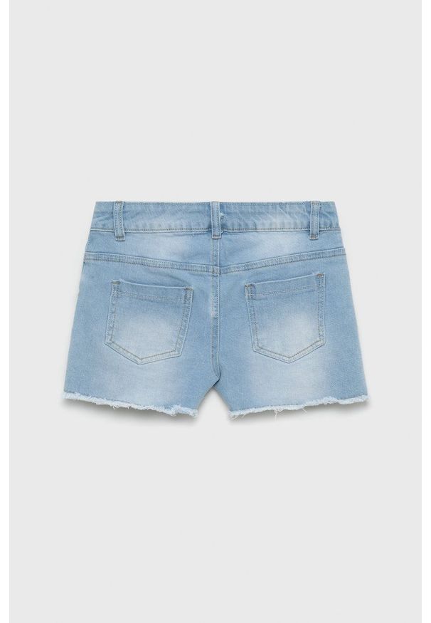 BIRBA&TRYBEYOND - Birba&Trybeyond szorty jeansowe dziecięce z aplikacją regulowana talia. Okazja: na co dzień. Stan: podwyższony. Kolor: niebieski. Materiał: jeans. Wzór: aplikacja. Styl: casual