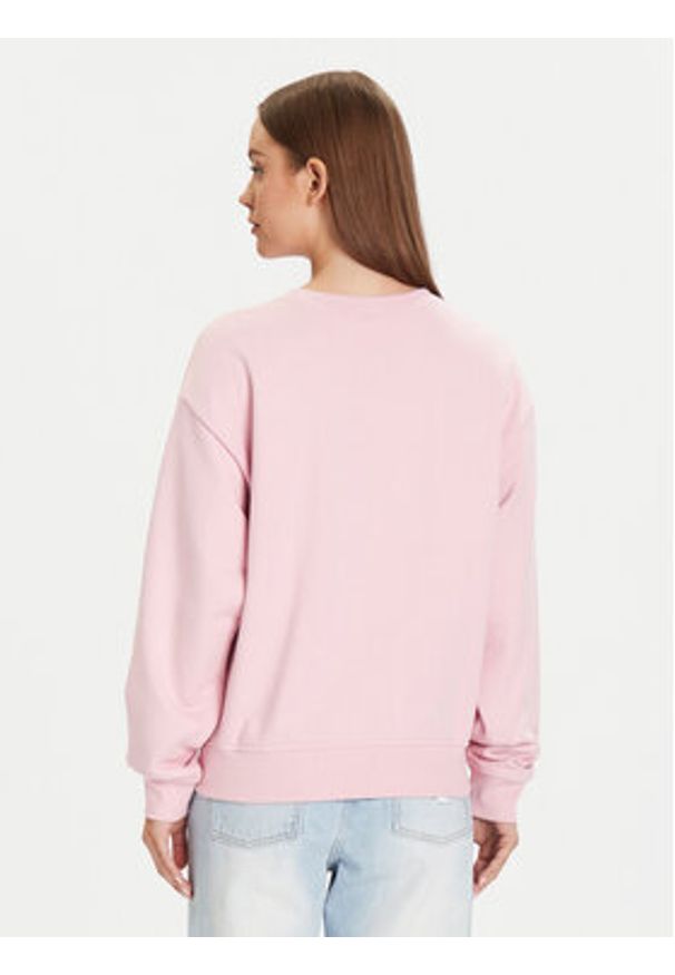 Calvin Klein Jeans Bluza Monologo LV047B234G Różowy Relaxed Fit. Kolor: różowy. Materiał: bawełna