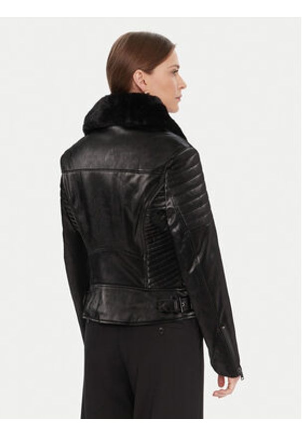 Guess Ramoneska W5BL35 W2820 Czarny Regular Fit. Kolor: czarny. Materiał: syntetyk