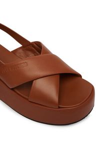 Love Moschino - LOVE MOSCHINO Sandały JA16137I0OIA0200 Brązowy. Kolor: brązowy. Materiał: skóra #5
