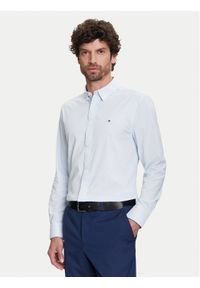 TOMMY HILFIGER - Tommy Hilfiger Koszula Performance MW0MW39419 Błękitny Regular Fit. Kolor: niebieski. Materiał: syntetyk #1