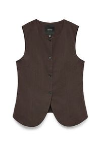 Vero Moda Kamizelka Sigga 10336320 Brązowy Regular Fit. Kolor: brązowy. Materiał: wiskoza #3