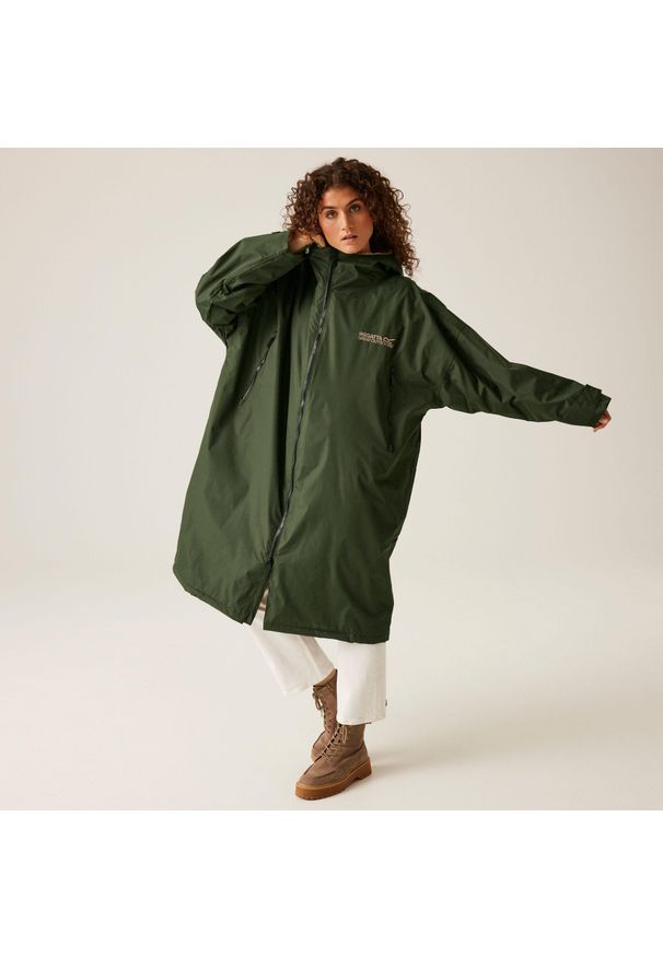 Regatta - Wodoodporny szlafrok do przewijania dla dorosłych unisex. Kolor: wielokolorowy, brązowy, zielony. Sport: turystyka piesza