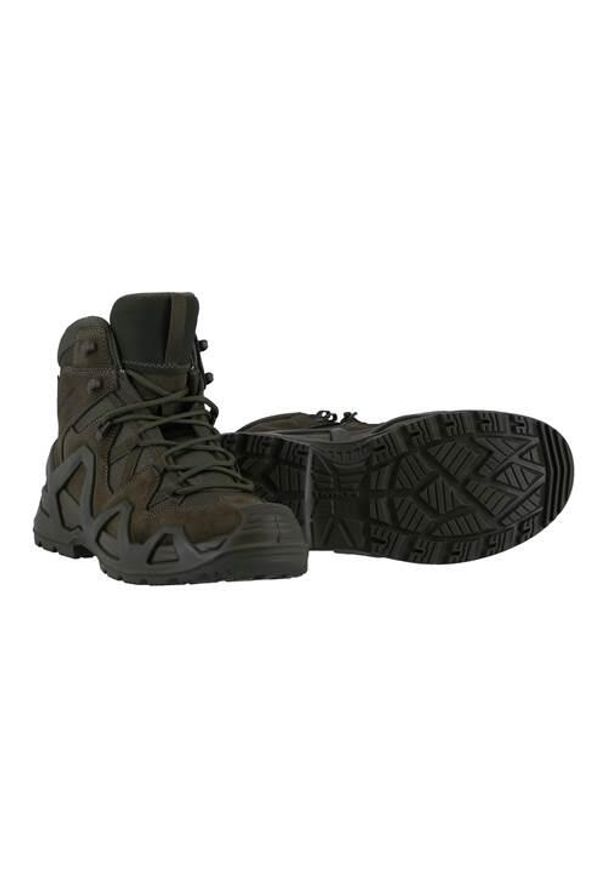Buty trekkingowe męskie Lowa Zephyr Mk2 Gtx Mid. Wysokość cholewki: za kostkę. Zapięcie: sznurówki. Kolor: wielokolorowy, czarny, zielony. Materiał: materiał, skóra, syntetyk. Szerokość cholewki: normalna