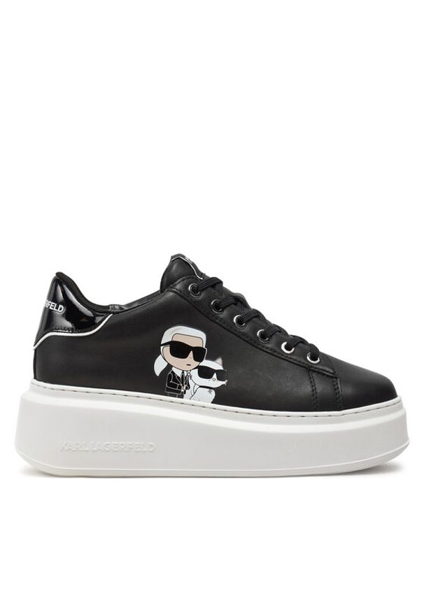 Karl Lagerfeld - KARL LAGERFELD Sneakersy KL63524T Czarny. Kolor: czarny. Materiał: skóra