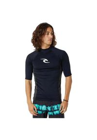 Koszulka do pływania męska Rip Curl Waves UPF Performance. Kolor: czarny. Sport: pływanie